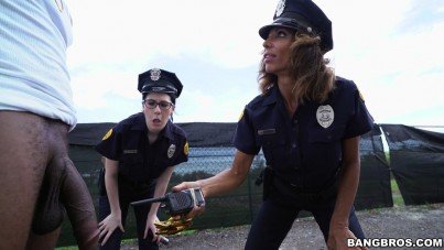 Two Sexy Officers Found Big Black Cock 22